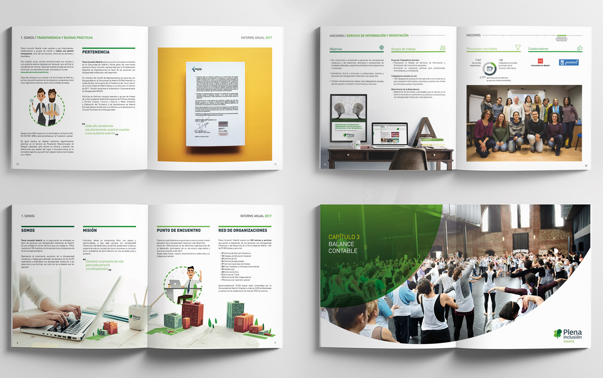Diseño y maquetación de brochure para Plena Inclusión Madrid realizado por igggnacio